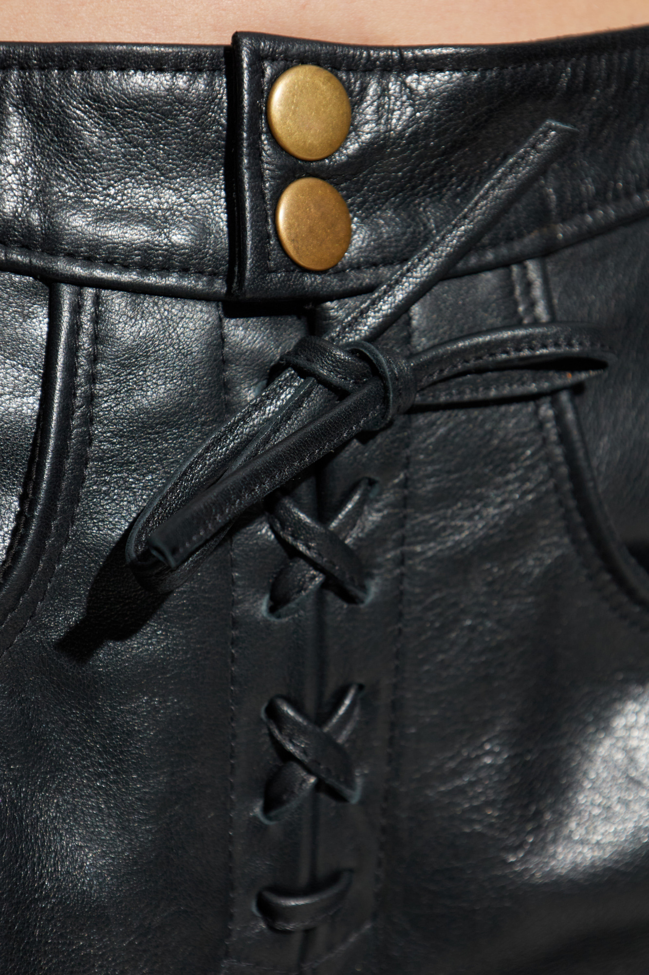 パンツ Isabel Marant Pantalone Skinny Cyerra In Pelle Cyerra low-rise leather pants in black - Isabel Marant